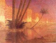 Lucien Levy-Dhurmer Twilight in Marrakesh oil